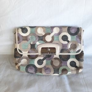 AUTHENTIC Coach multi colour clutch